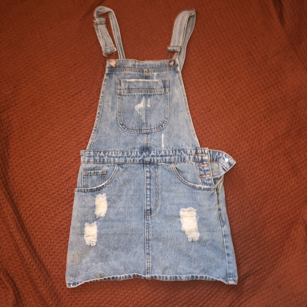 Jean overall skirt